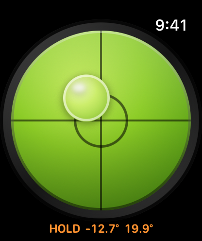 A frozen reading with HOLD shown in the readout