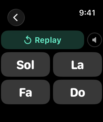 A round with Do Re Mi names: Sol, La, Fa, Do