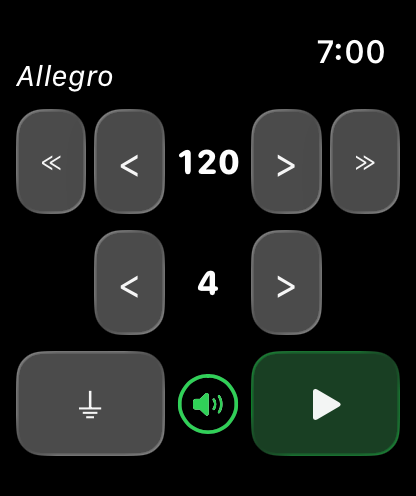 Metronome screen