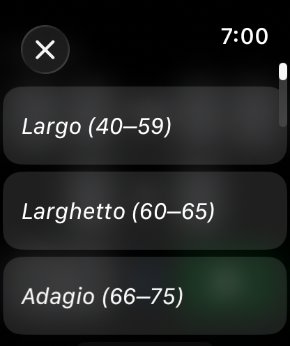 Tempo list