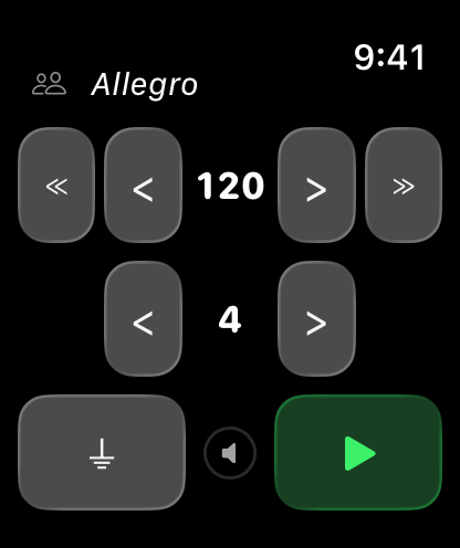 Metronome set to 120 BPM and 4 beats per measure